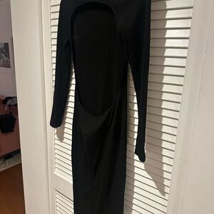 Reformation open back Black Turtleneck Long Sleeve Top